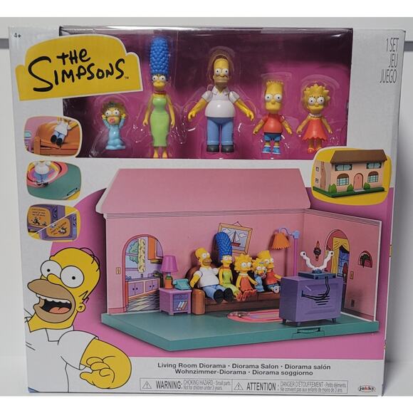 The Simpsons Living Room Deluxe Diorama Playset 20th Television Classics